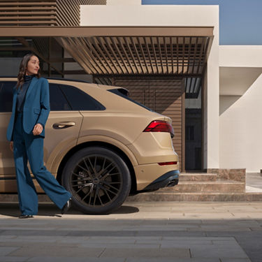 Close view rim Audi Q8 SUV