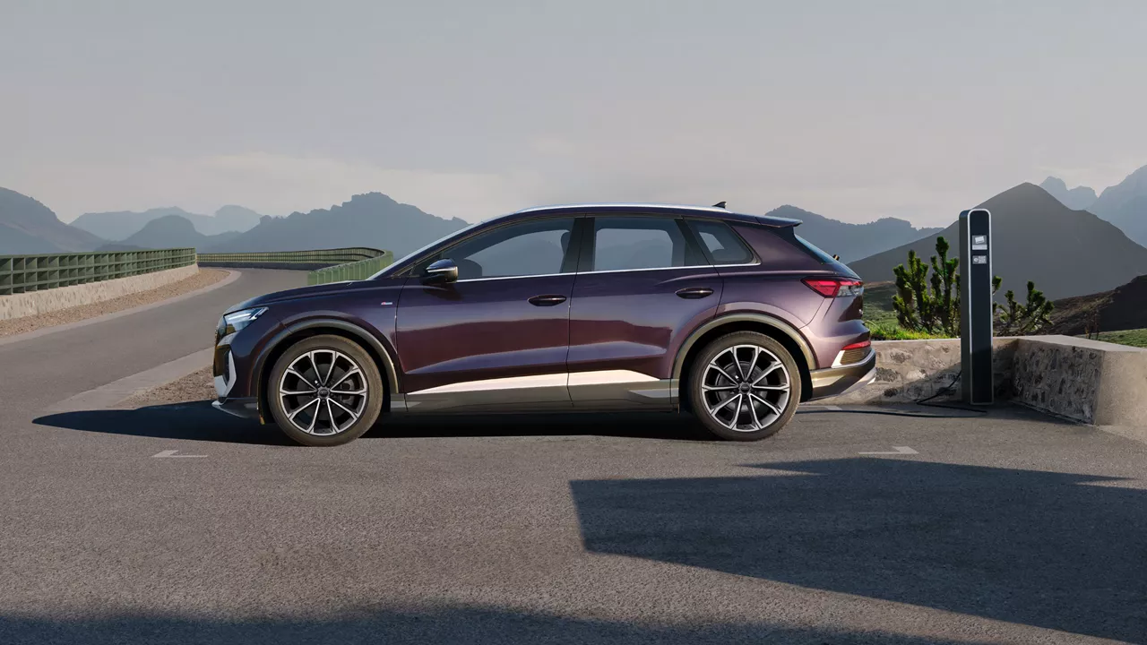 Audi Q4 e-tron parked 