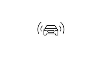 A 'P' sign next to a car