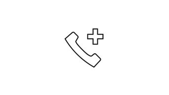 SOS speech bubble and phone icon 