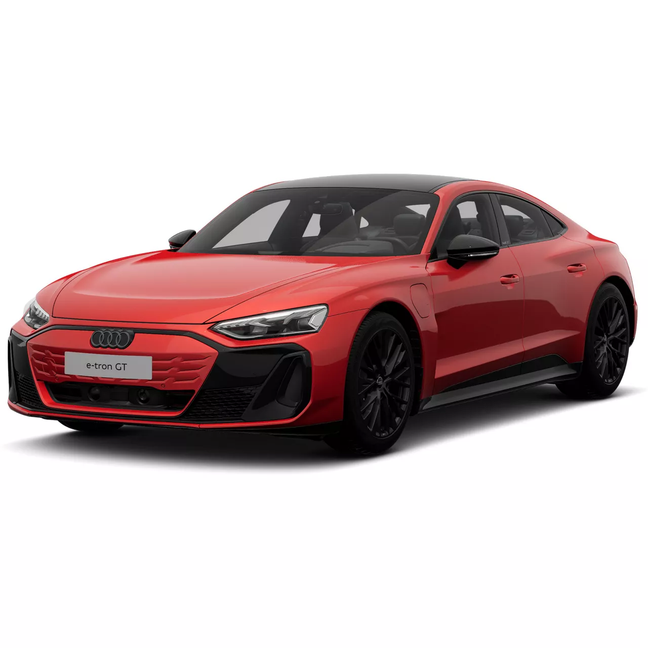 Roter Audi e-tron GT quattro freigestellt
