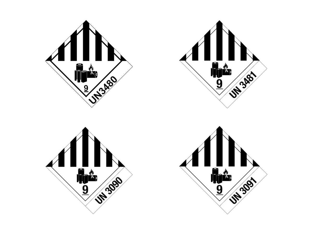 Label für große Batterien