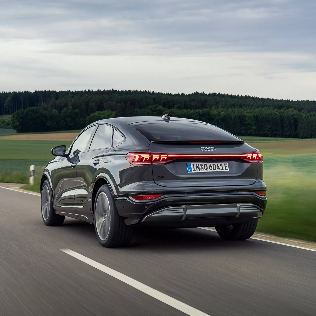 Foto de la autonomía de un vehículo eléctrico Audi. 