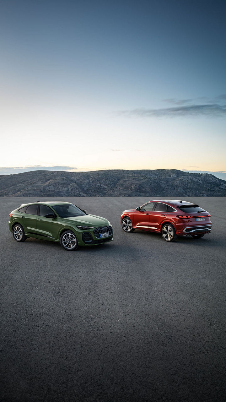 Foto de los vehículos Audi PHEV y Audi MHEV. 
