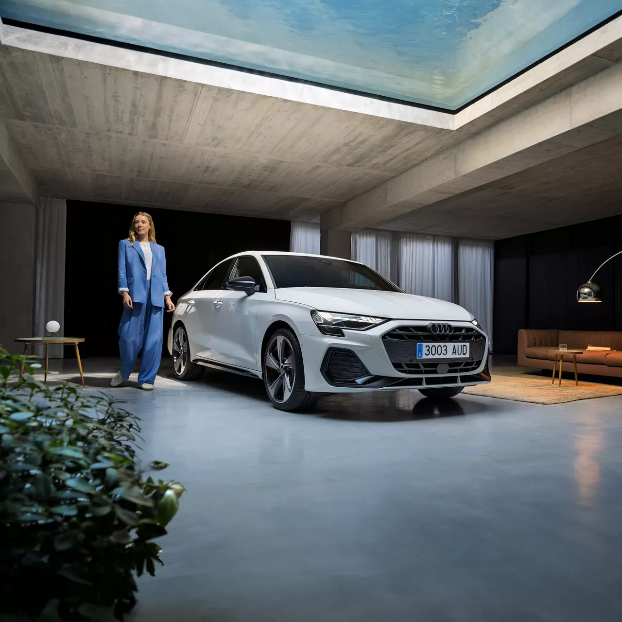 Foto de la oferta de renting de un Audi A3 Sedan. 
