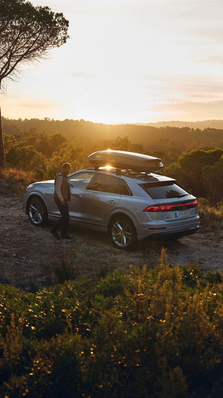 Foto de un Audi y la revisión de mantenimiento Audi Autumn Check.