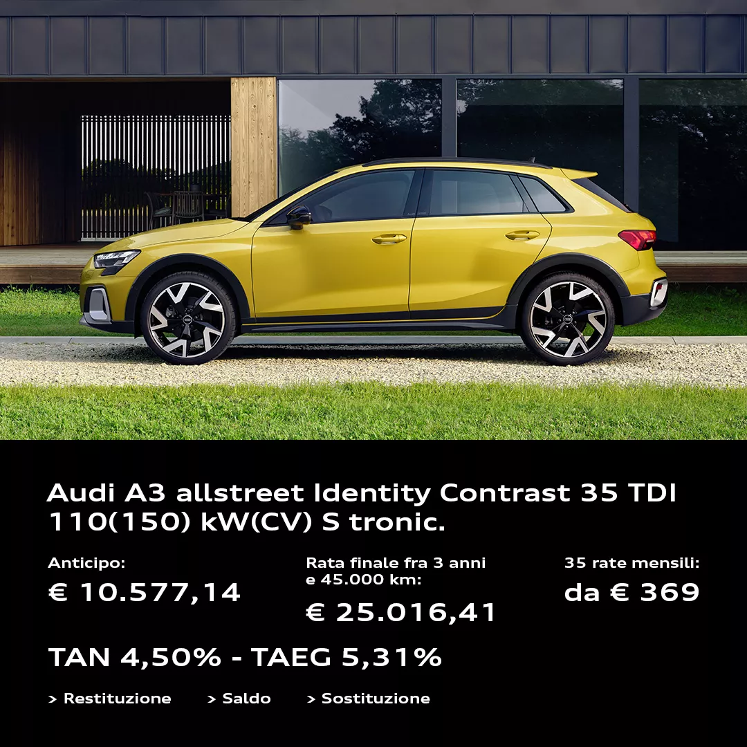 Teaser promo Audi Value A3 allstreet