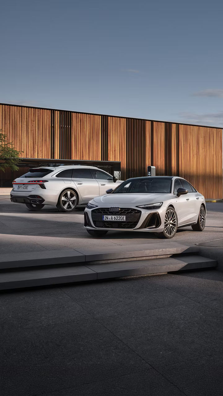 Audi A6 Avant e-hybrid en Audi A6 Limousine e-hybrid zij aan zij