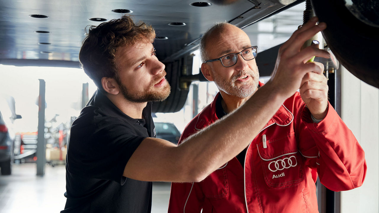 Hjulskift hos Audi