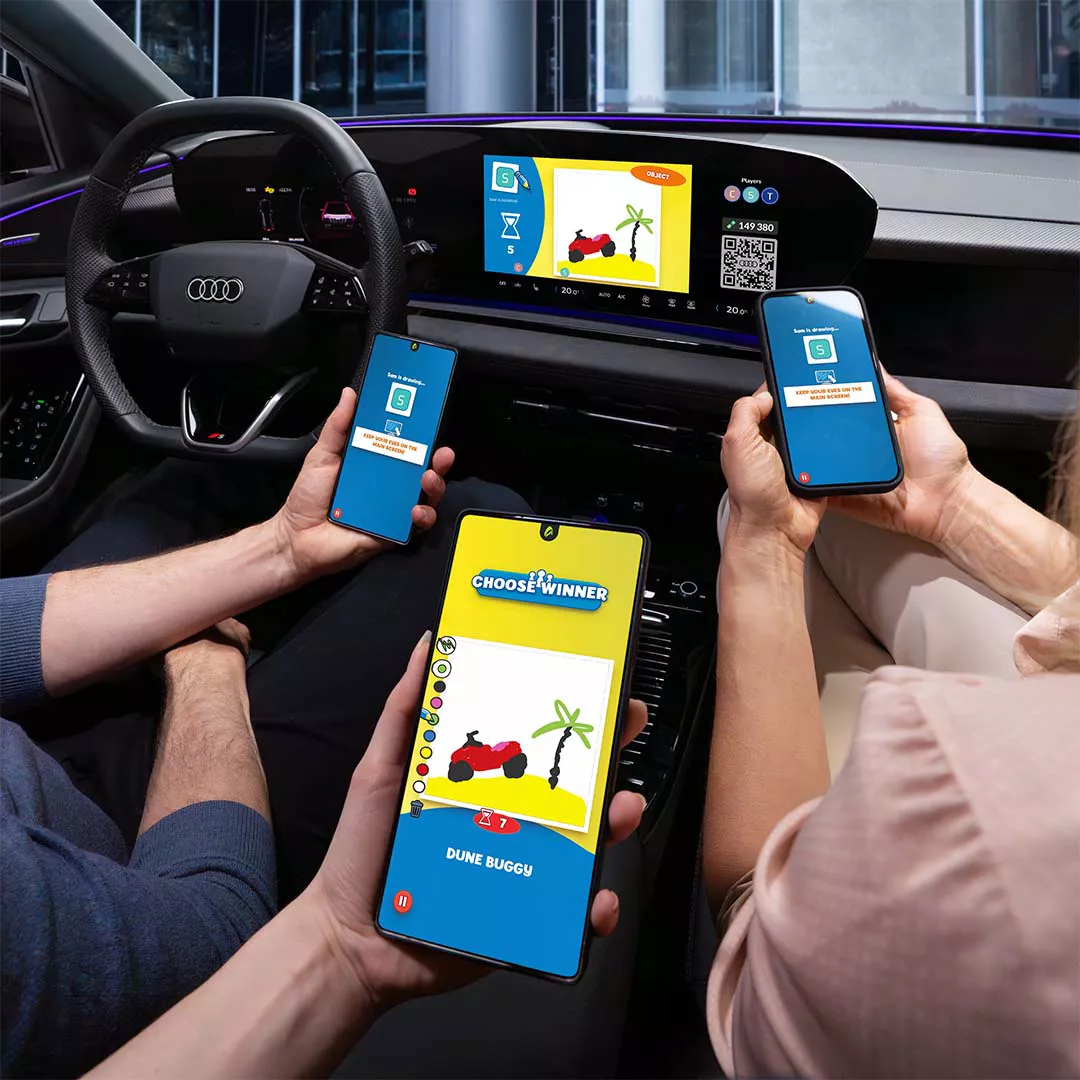 Bruk av AirConsole på mobiltelefoner i bilen