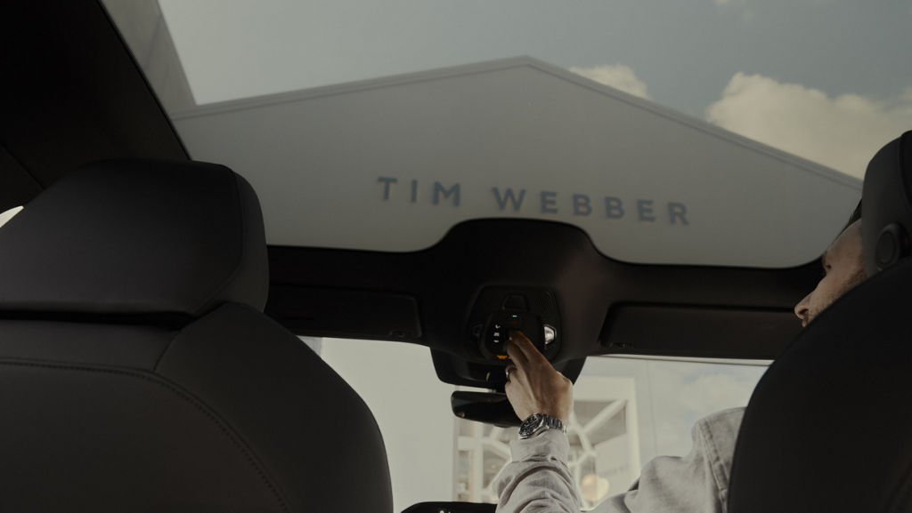 Tim Webber inside the A6 e-tron.