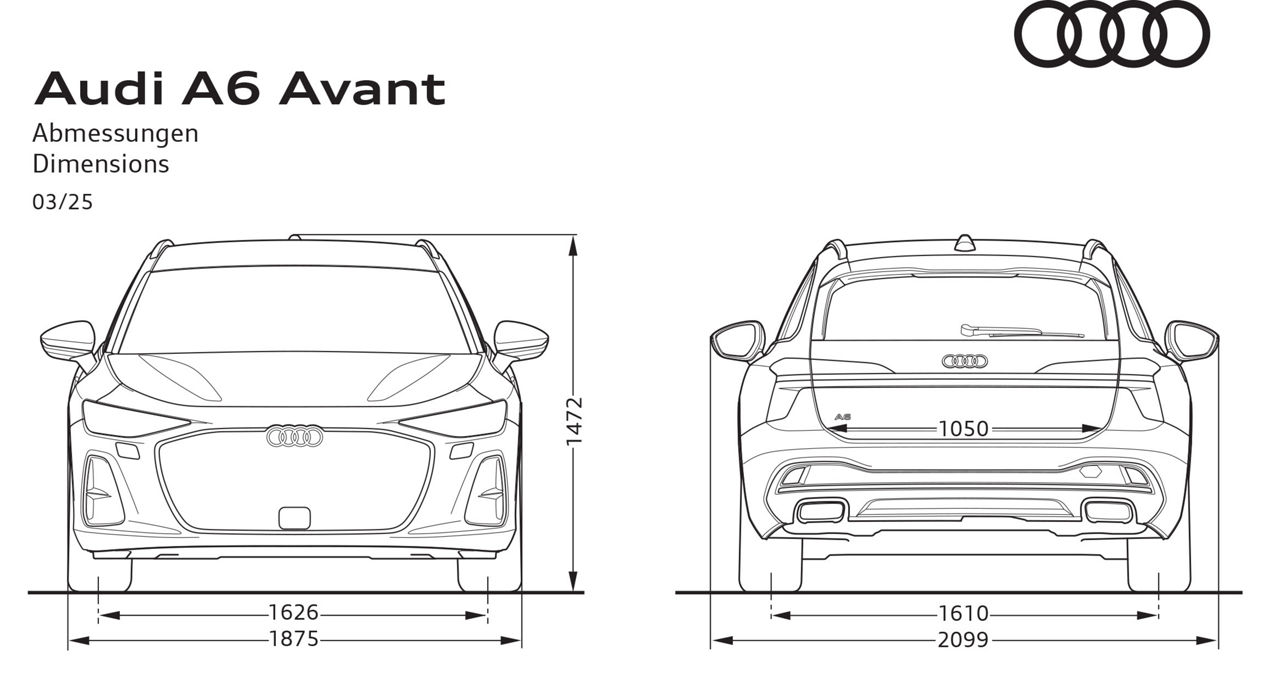 A6 Avant framifrån och bakifrån