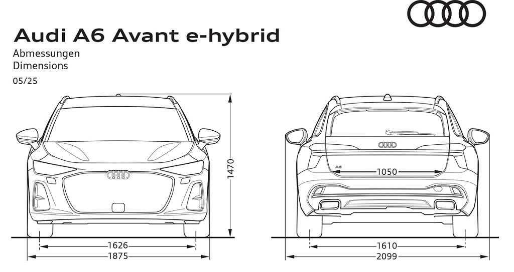 A6 Avant e-hybrid fram och bak