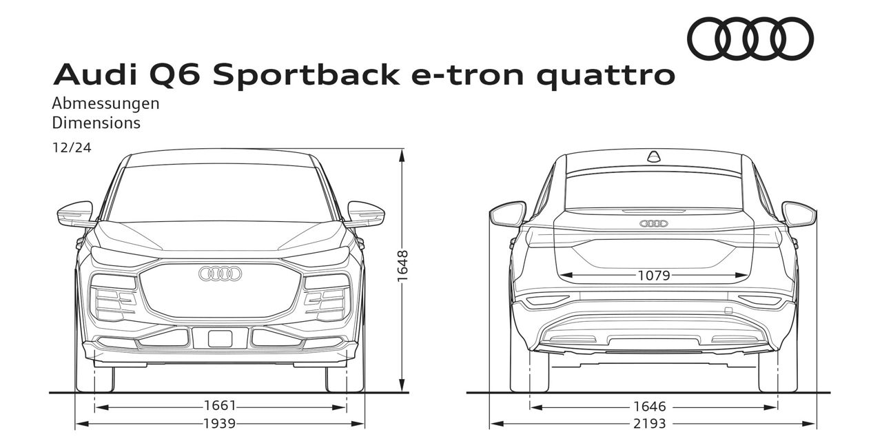 Q6 Sportback e-tron fram och bak