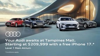 Image of Audi cars on Tampines Mall