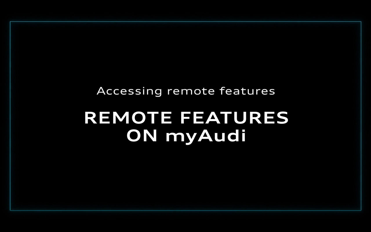 Video that provides information about remote features on myaudi