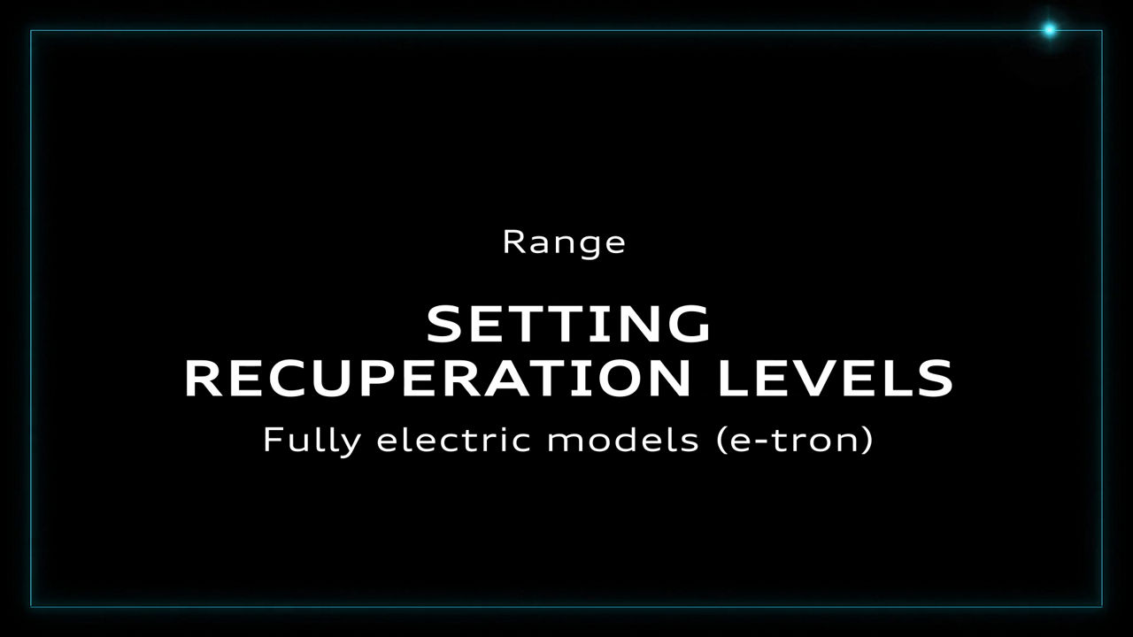 Video that provides information on setting recuperation levels for range