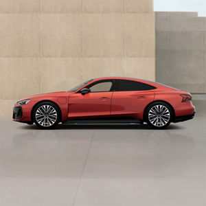 Left side of a red S e-tron GT Audi vehicle 