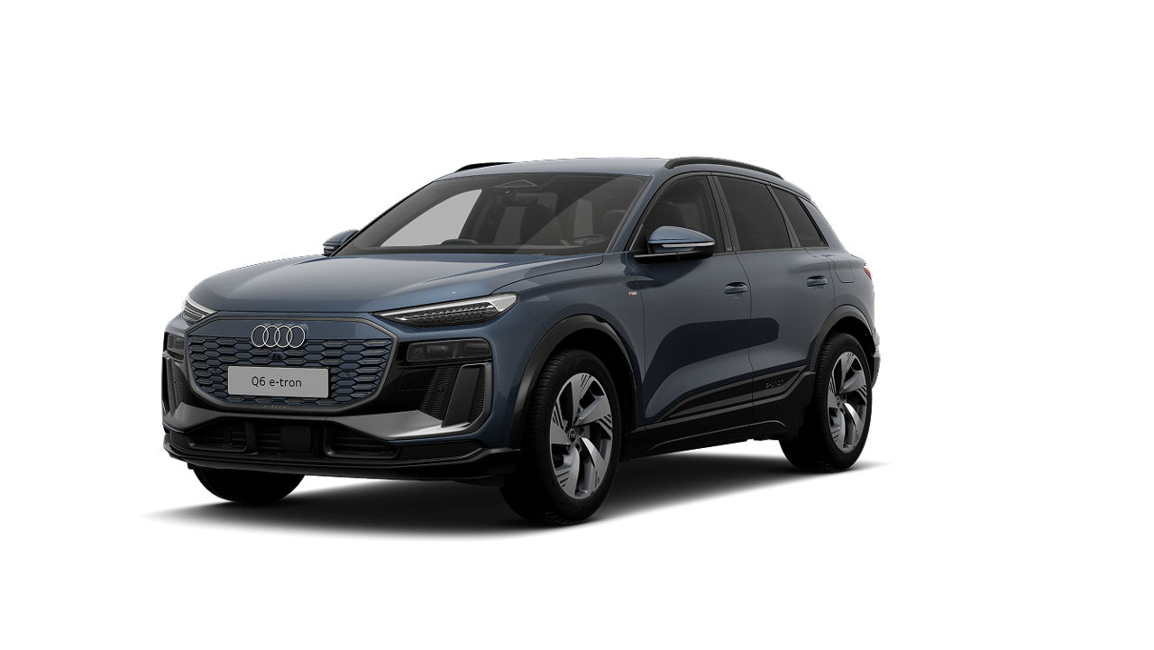 A blue Audi Q6 SUV e-tron render
