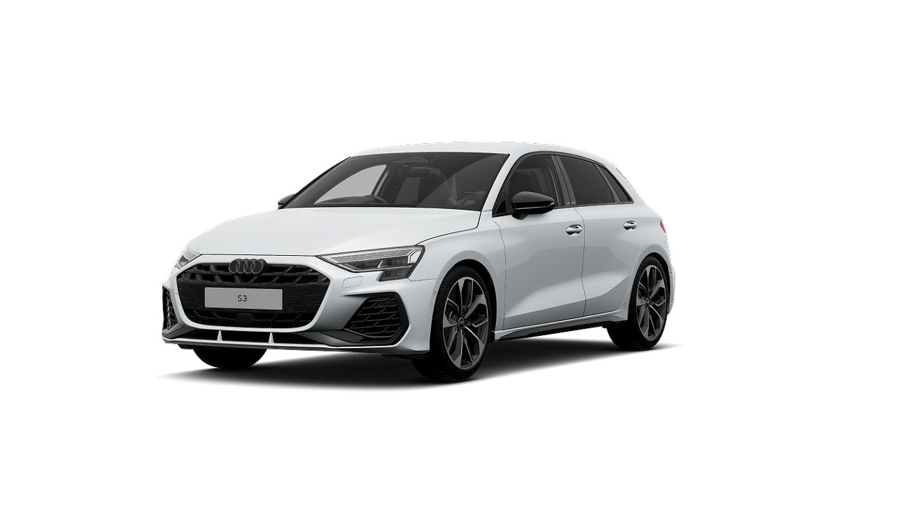 A white Audi S3 Sportback Black Edition TFSI quattro 333PS  7-Speed S tronic render