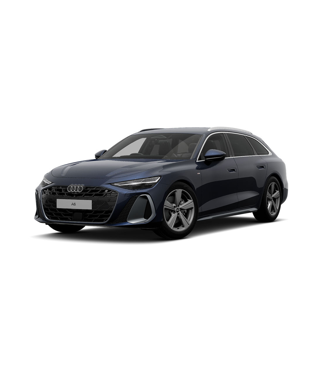 Dark blue Audi A6 Avant S Line render
