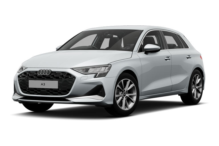 White Audi A3 Sportback render