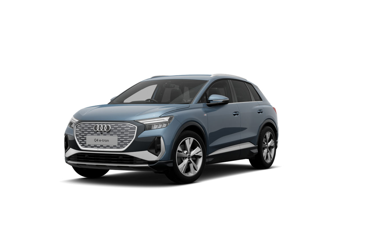 Light blue Audi Q4 e-tron render
