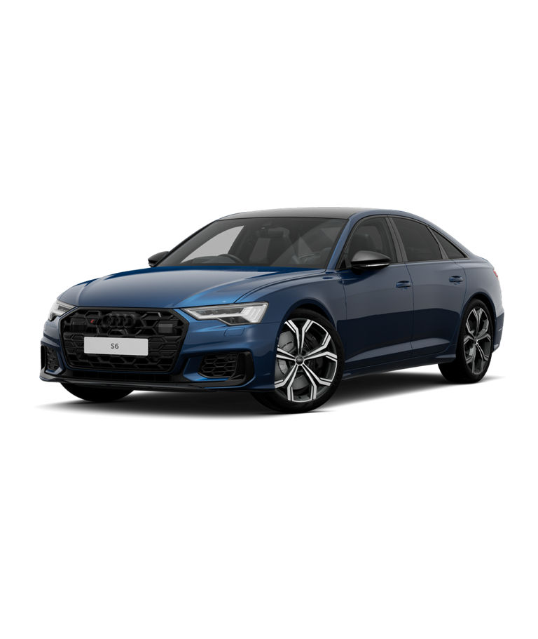 Blue sedan on a transparent background.