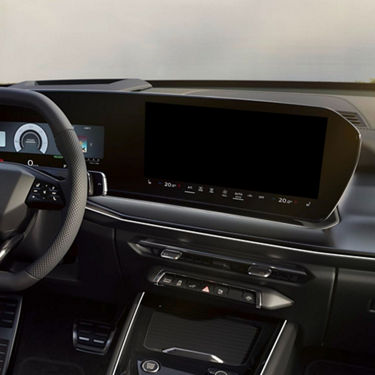 Close up to the interior details of an Audi car