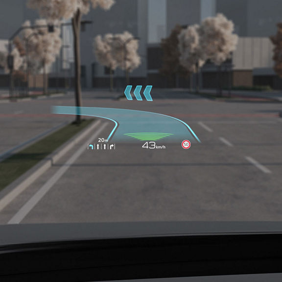 Virtual animations showing on the street