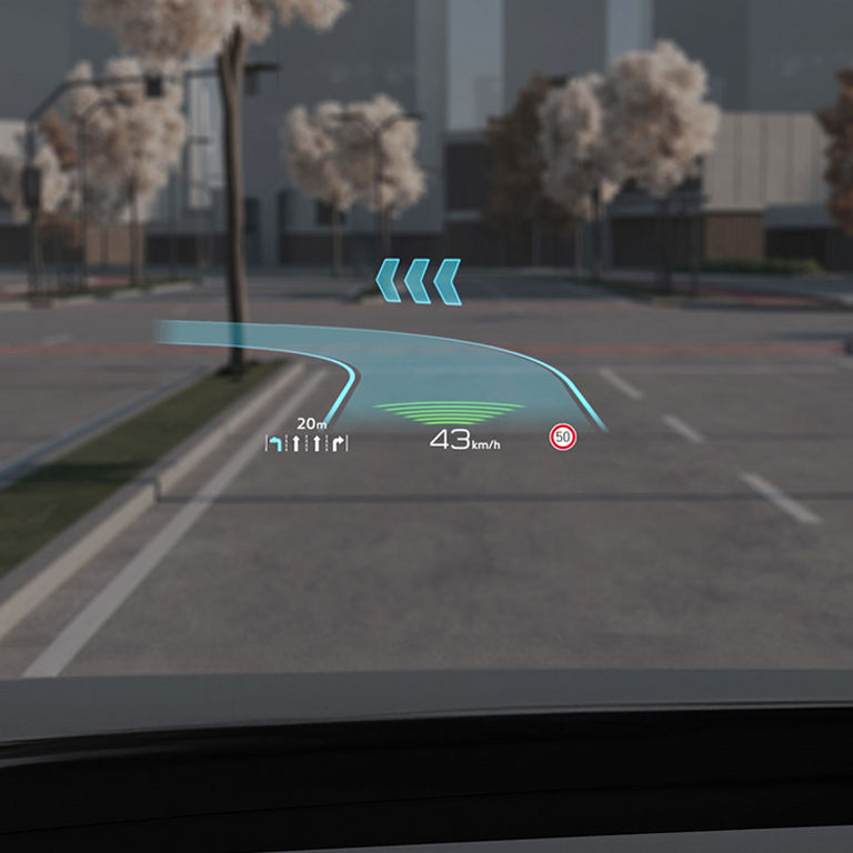 Virtual animations showing on the street