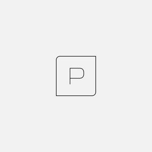 A simple drawing with thin black lines of a parking sign