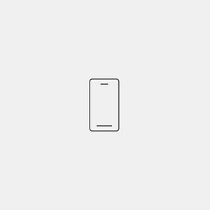 A simple phone drawing with black thin lines on a grey background