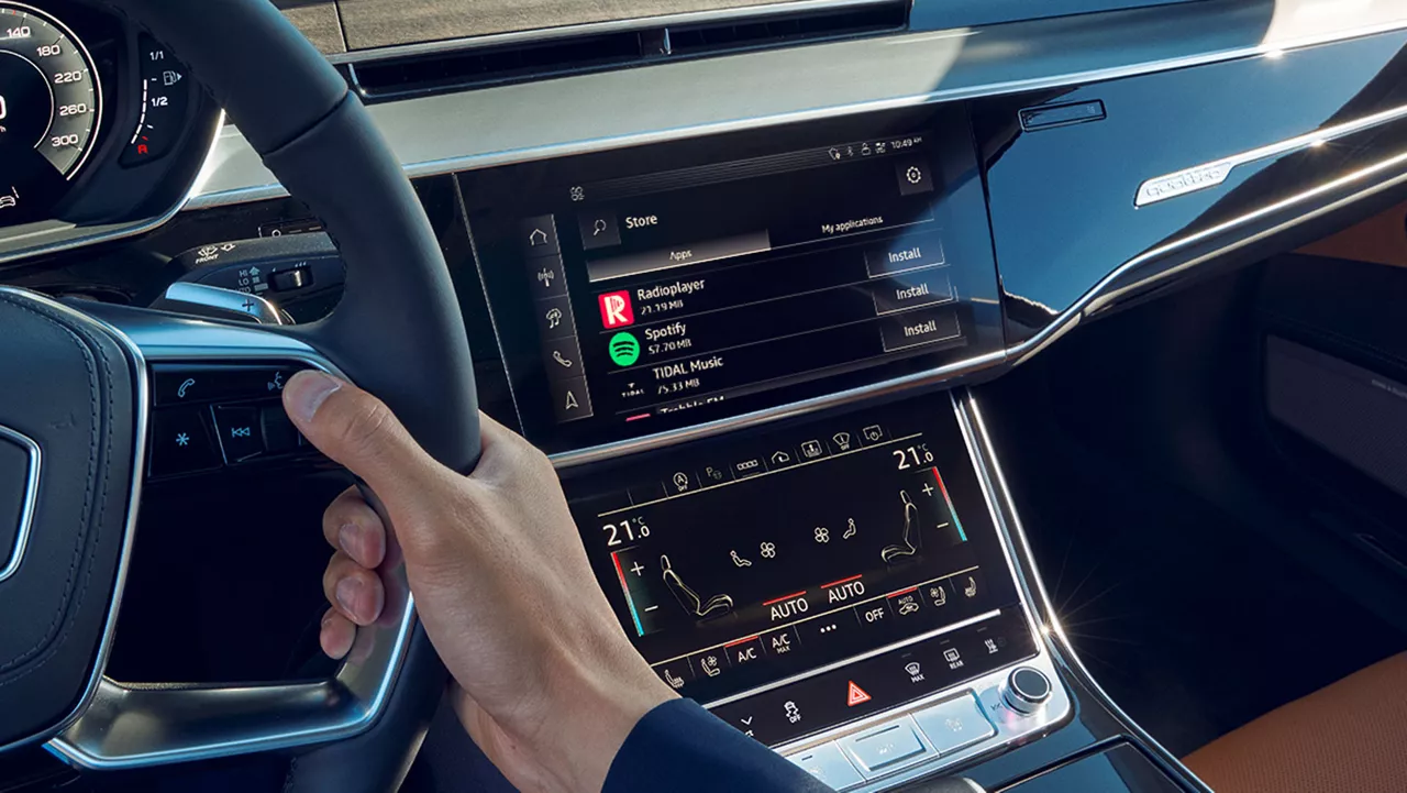 Foto de los servicios digitales del Audi S8. 