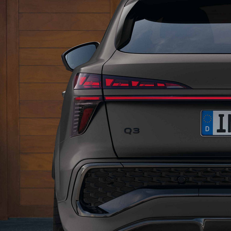 Foto de la iluminación trasera del Audi Q3 Sportback.