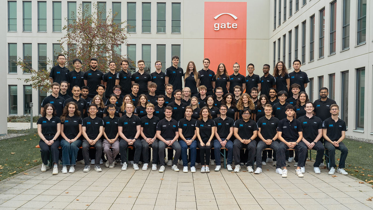 Group picture of the Audi team on the Bridgestone World Solar Challenge