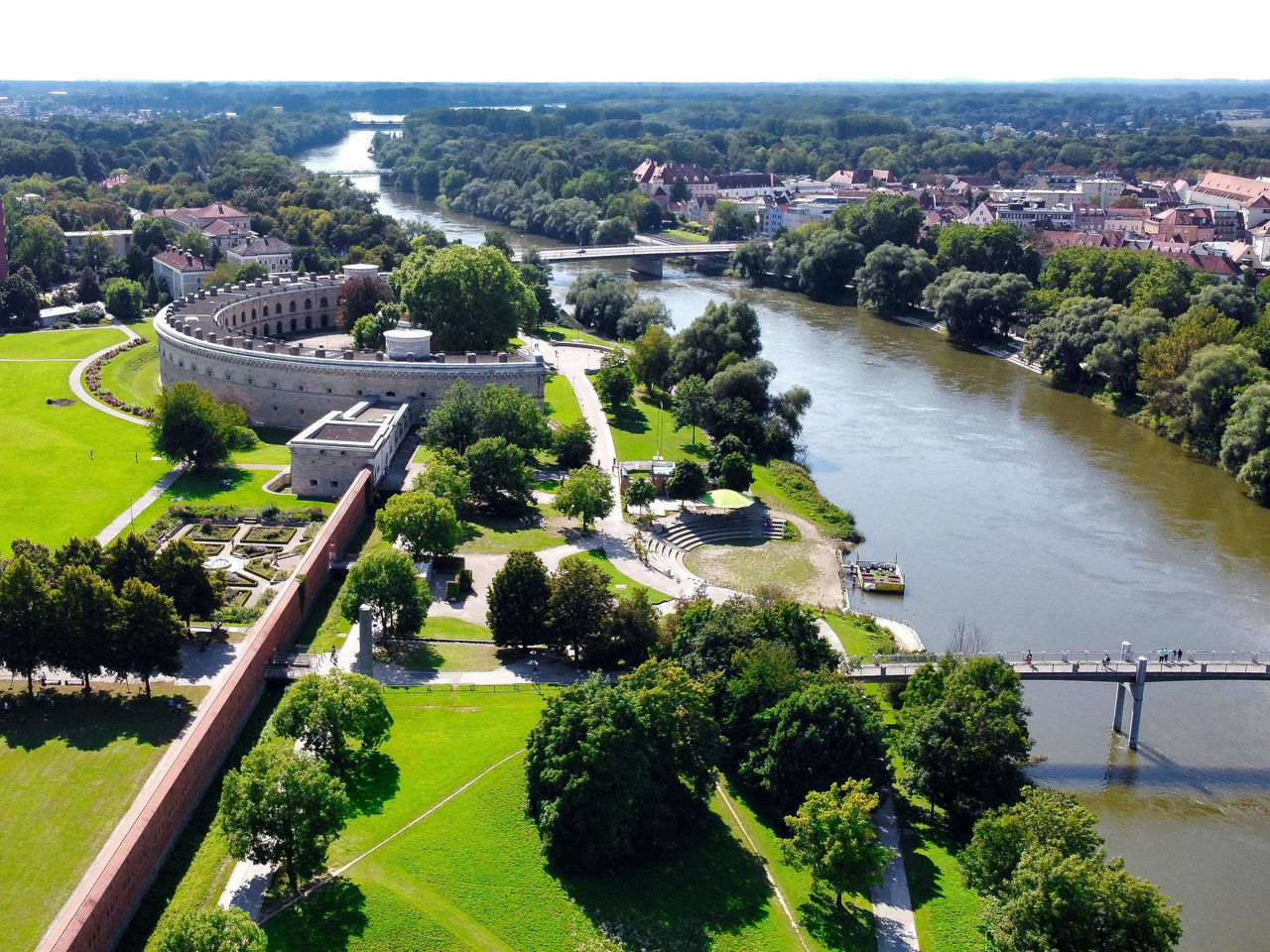 Blick auf Ingolstadt mit dem Reduit Tilly