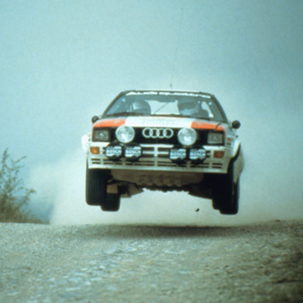 Hannu Mikkola and Arne Hertz in the Audi quattro