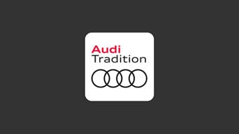 Icon von Audi Tradition auf einem dunkelgrauen Hintergrund