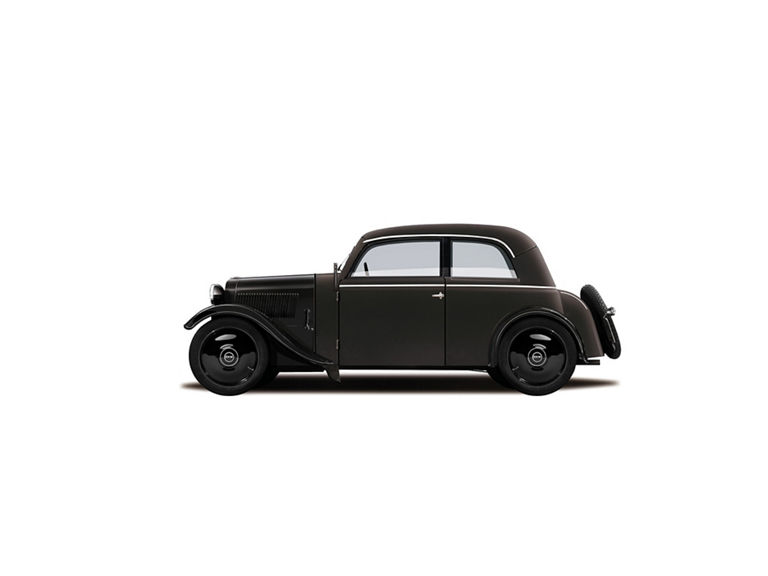 Illustration eines schwarzen DKW F 5 vor weißem Hintergrund