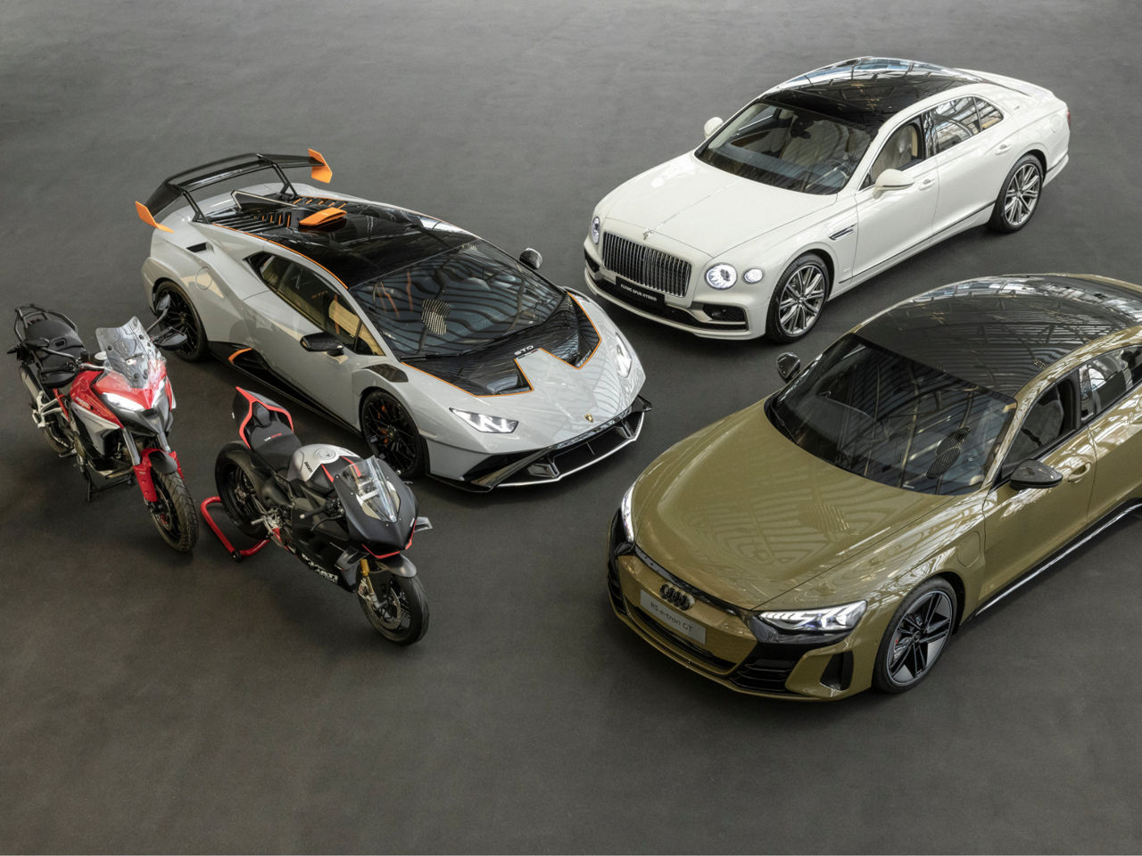  Audi, Lamborghini, Ducati, Italdesign and Bentley vehicles