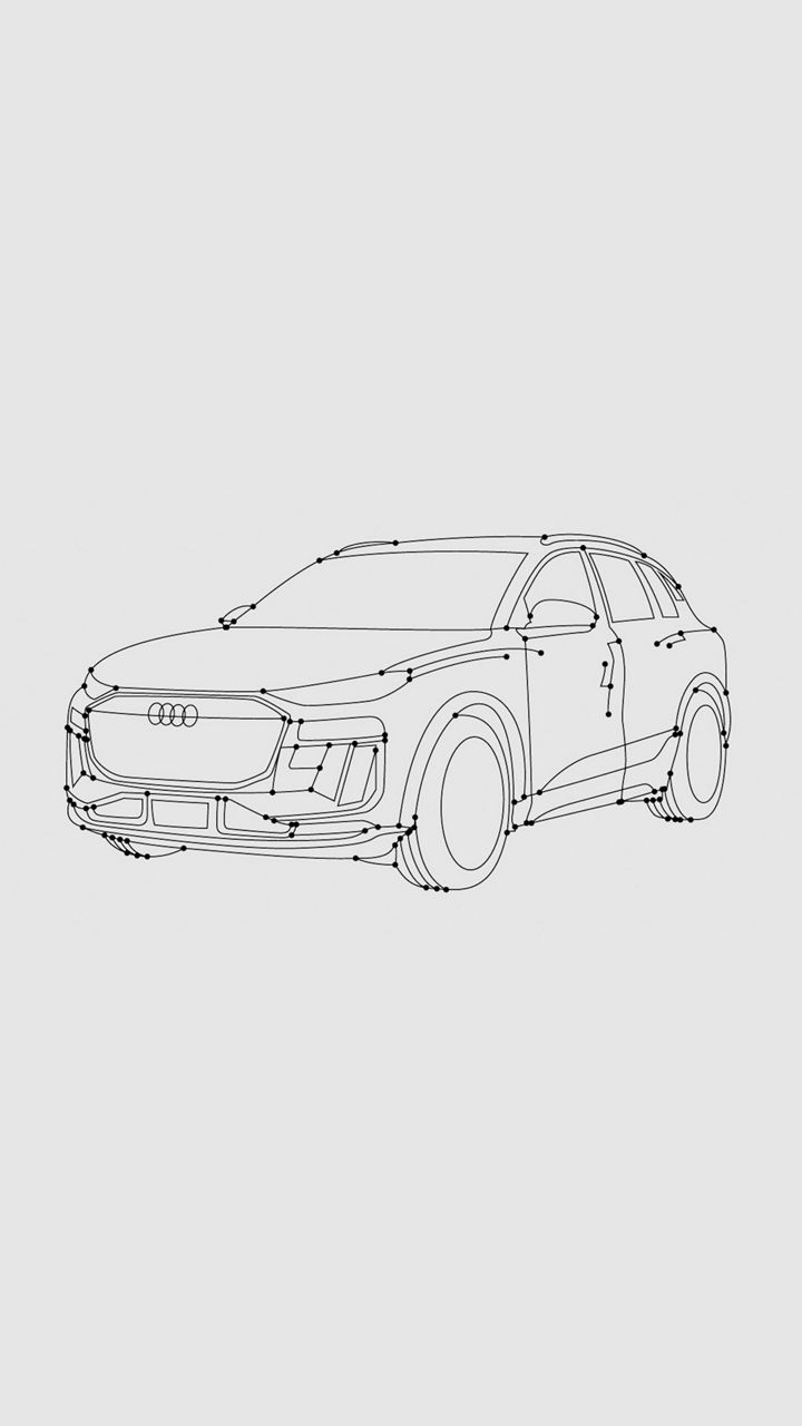 Strichzeichnung eines Audi
