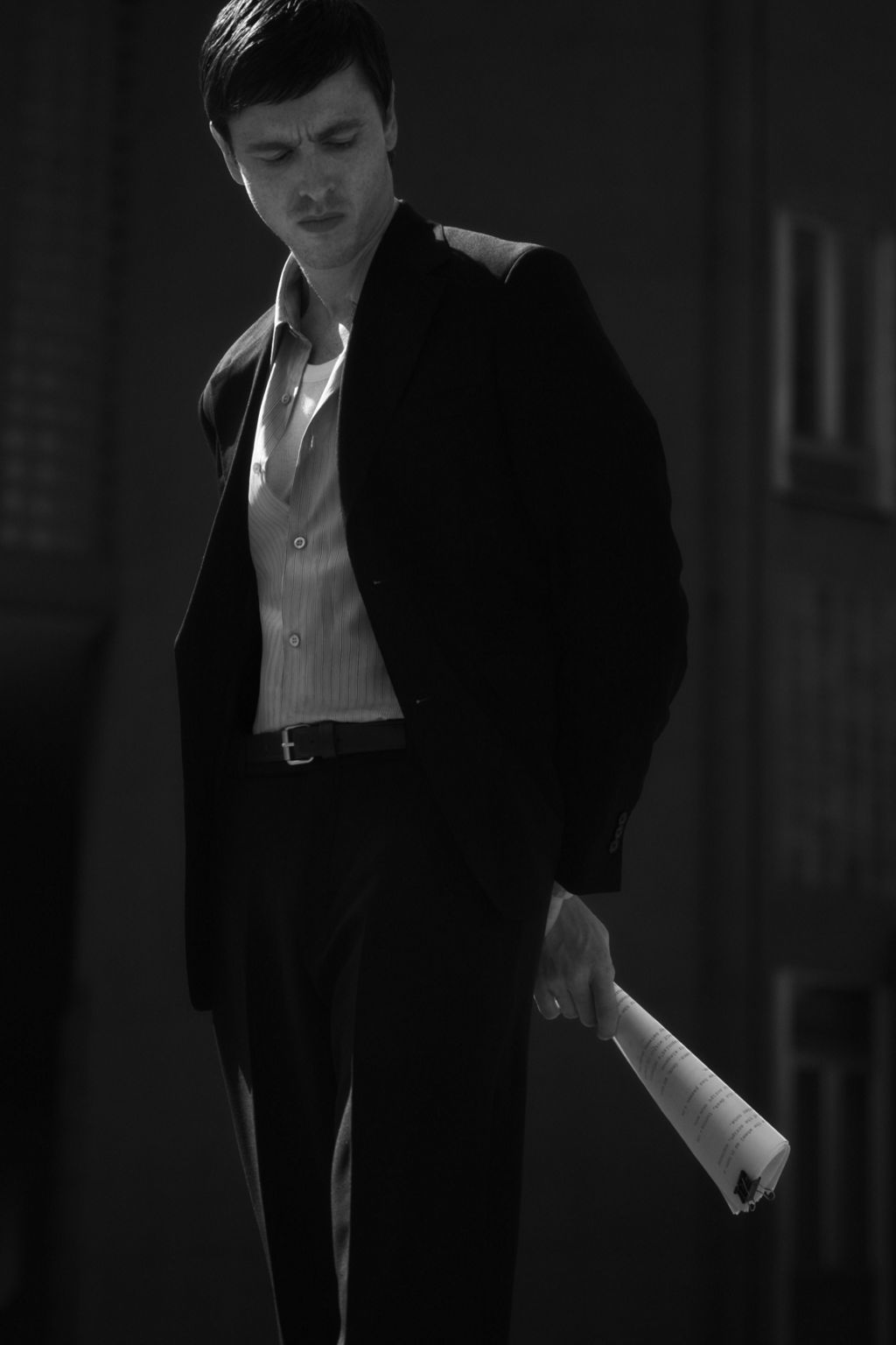 Standing portrait of Harris Dickinson.