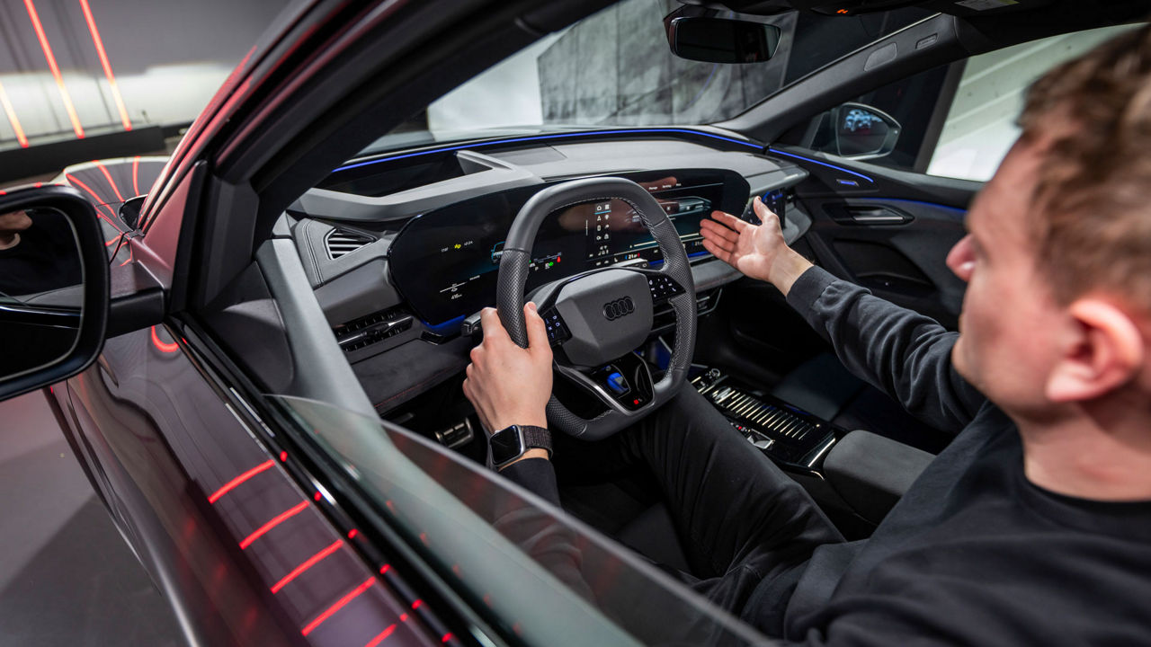 Interieur of the Audi Q6 e tron