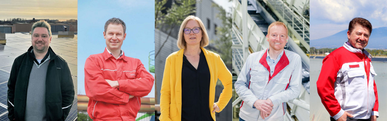 Porträts der Interviewpartner an den unterschiedlichen Audi Standorten