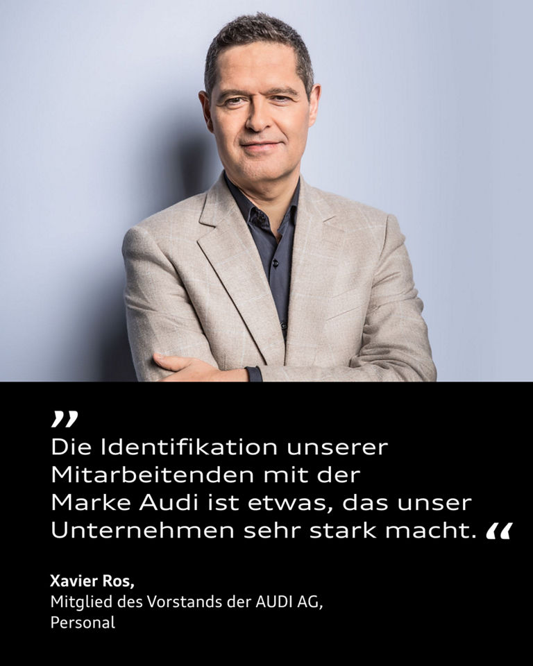 Porträt von Xavier Ros neben einem Zitat 