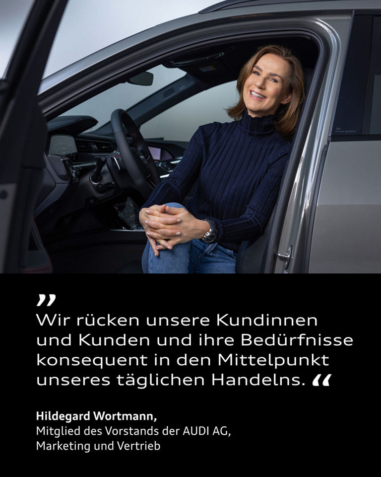 Porträt von Hildegard Wortmann neben einem Zitat