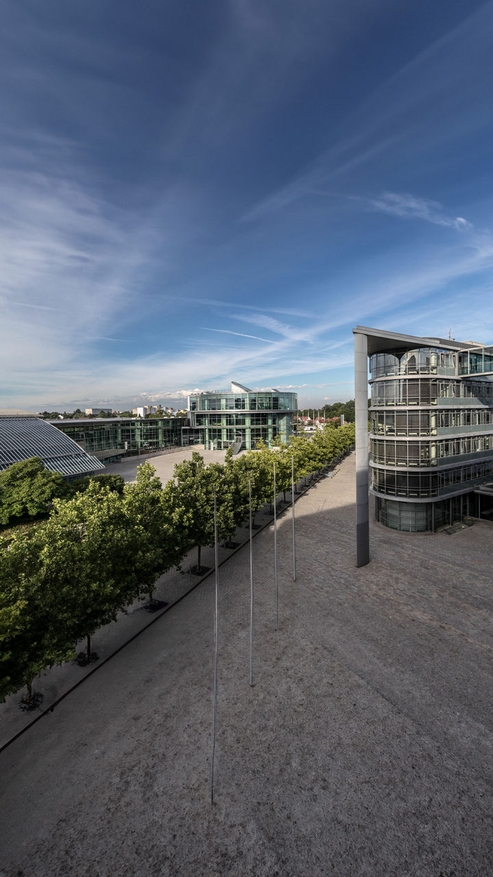 Outdoor area of the Audi Forum Ingolstadt