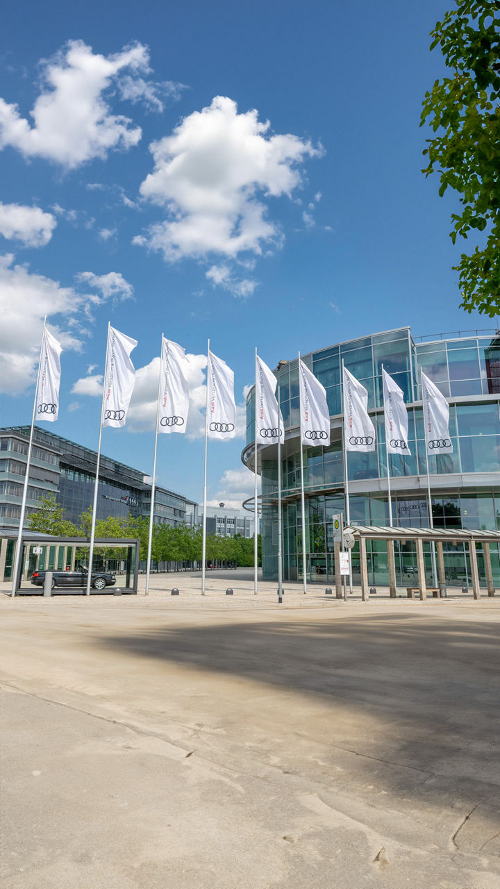 Exterior view of the Audi Forum Ingolstadt