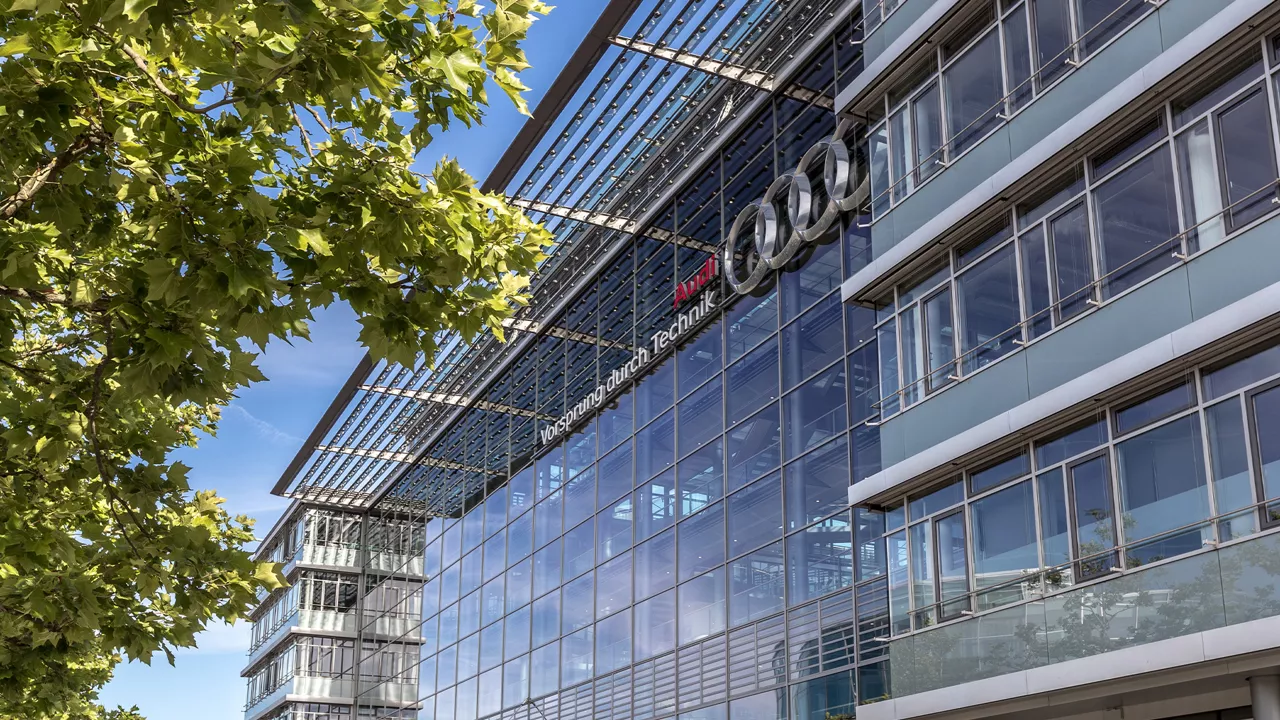 Exterior view of the Audi Forum Ingolstadt